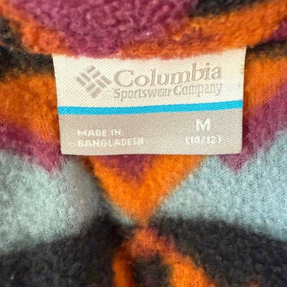 Columbia Kids Fleece Jacket Aztec Southwestern Print Zip Up Coat Size M 10/12 - Picture 3 of 9
